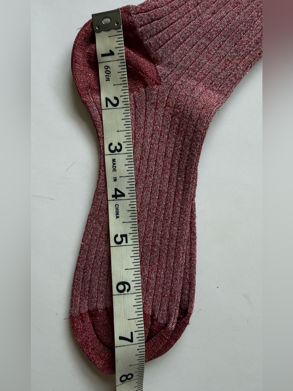 Maria La Rosa Metallic Red Socks New View 3
